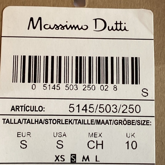 NWT. Massimo Dutti White Poplin Shirt with Side Seam Details. Size S. - Picture 9 of 11